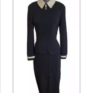 SOLD! Excellent Condition! St. John Black Knit Suit Set